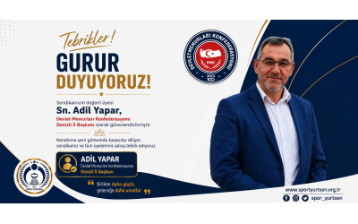 Devlet Memurları Konfederasyonu Denizli İl Başkanlığı Görevine Getirilen Adil Yapar'ı Tebrik Ediyoruz
