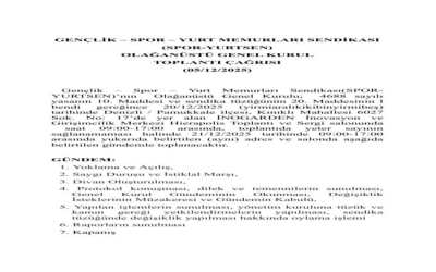 Olağanüstü kongre duyurusu