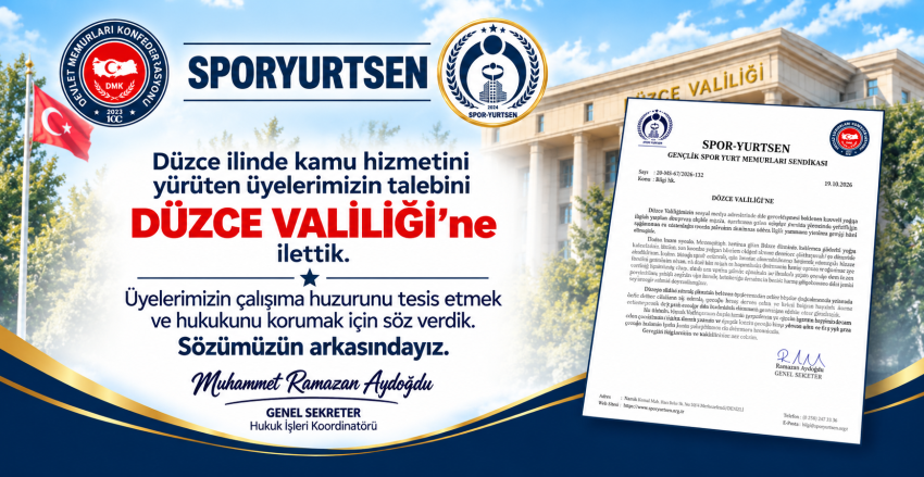 Düzce'deki Üyelerimizin Taleplerini Valiliğe İlettik