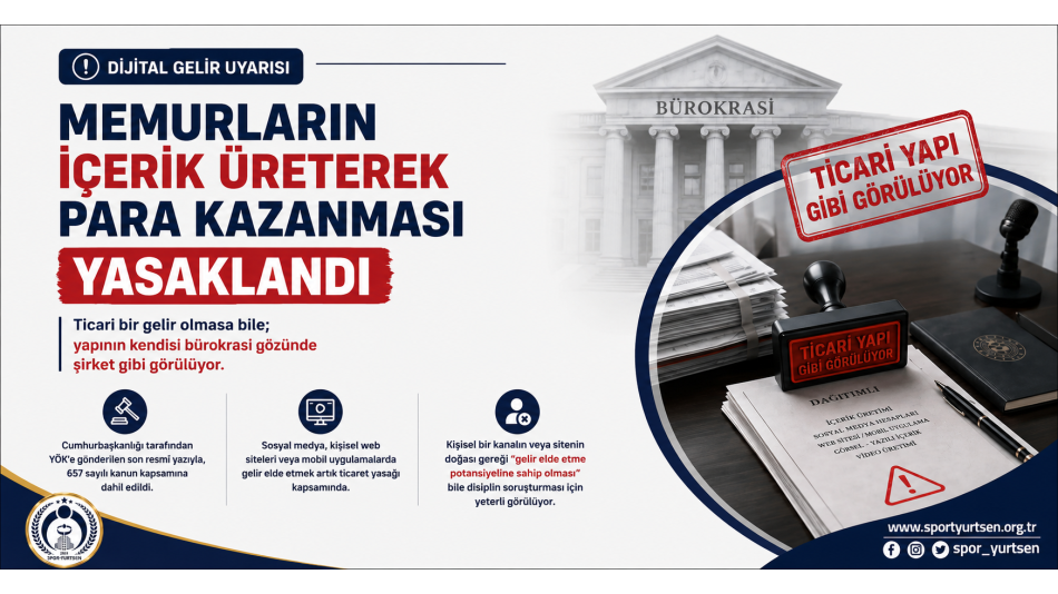 Memurların İçerik Üreterek Para Kazanması Yasaklandı
