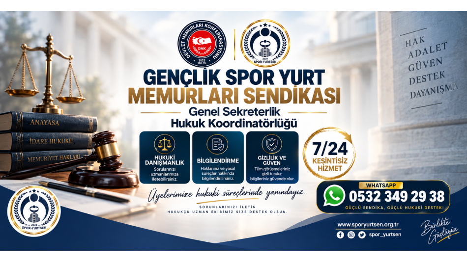 SPOR-YURTSEN’den Üyelerine 7/24 Hukuki Destek